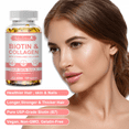 thumbnail image 5 of Biotin with Collagen Supplement,Promotes Healthy Hair, Beautiful Skin, and Nail Support, Antioxidant Dietary Supplement, 120 Tablets, 5 of 7