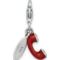 thumbnail image 3 of Sterling Silver Amore La Vita Rhod-Pl Enameled Call Me 3D Phone Charm Made In Thailand qcc1217, 3 of 5
