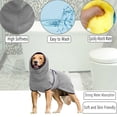 thumbnail image 3 of Pet Clothes Dog Towelling Drying Super Absorbent Robe Soft quick drying Polyester Sleepwear Coat Warm Apparel ShopWise Round, 3 of 12