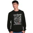 thumbnail image 4 of Firefighter Whats Your Superpower Men's Big & Tall Long Sleeve Graphic Tee Brisco Brands 2X, 4 of 5