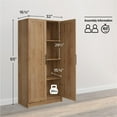 thumbnail image 3 of Pemberly Row Natural Oak 65" Tall Accent Kitchen Pantry Cabinet, 3 of 16