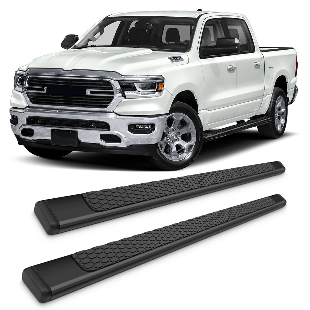 Ikon Motorsports Running Boards for 2019-2025 Ram 1500 Crew Cab OE Black Side Step Nerf Bars
