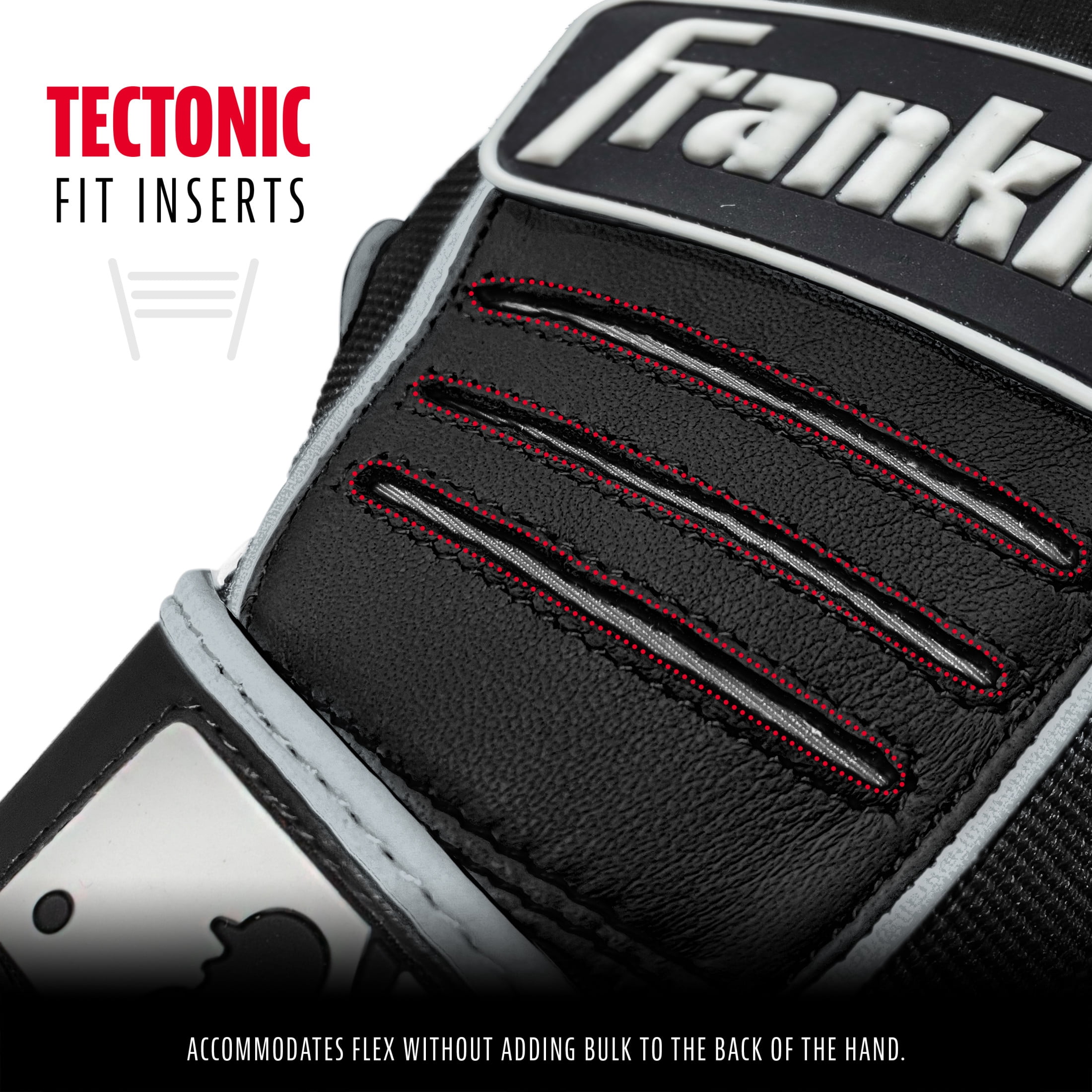 Franklin Sports MLB CFX Pro Chrome Batting Gloves, Black, Adult Large