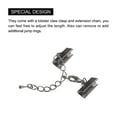 thumbnail image 4 of Unique Bargains 10Set Ribbon Crimp Clamp Ends Lobster Claw Clasps & Chain 16mm Metallic Black for DIY, 4 of 7
