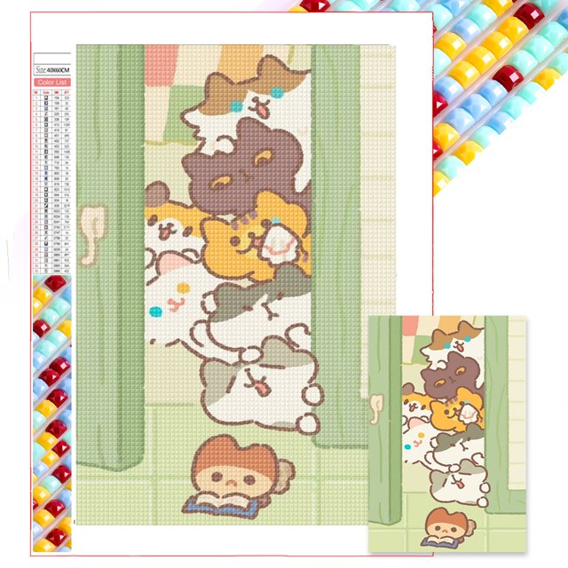 Kit Con Cuentas Cuadradas 5D DIY Del Arte 45x65cm
