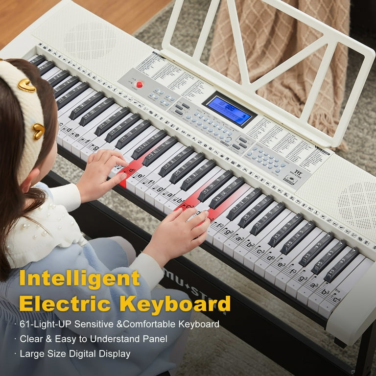 Mustar 61 Key Electric Lighted Keyboard Piano with 255 Tones