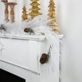 thumbnail image 2 of Northlight 6' x 10" White Flocked Artificial Christmas Garland with Pine Cones, Unlit, 2 of 5