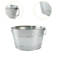 thumbnail image 6 of Fiocias Ice Bucket Beverage Tub with Carry Round Organizer Portable Galvanized Tub Drink silvery, 6 of 9
