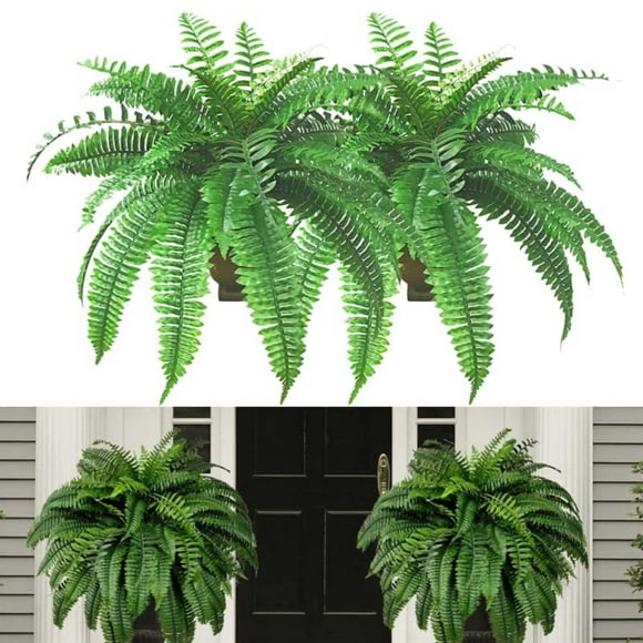 DHGDJ54G Jasmine Flowers Winter Door Decorating Ideas 1PC Lifelike Fern Ferns For Outdoors Ferns Flowers Fern For Porch Window Home
