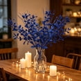 thumbnail image 4 of Beautynvta 2 Pcs 4th of July Artificial Flowers Stems Picks, Blue Glitter Patriotic Floral Picks Faux Berry Branches for Independence Day Table Centerpieces Home Decor, 4 of 6