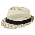 thumbnail image 2 of Xysaqa Men's Striped Mesh Fashion Sun Hat Breathable Formal Hat Summer Hat, 2 of 5