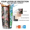 thumbnail image 7 of 20 Oz Pioneer Flower Coffee Tumbler Double Wall Insulated Stainless Steel Water Bottle | Metal Reusable Thermoses Flask with Cup Cap | Leak & Sweat Proof with Anti-Dust Lid, 7 of 7