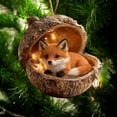 thumbnail image 7 of YOHAVEN Forest Animal Resin Ornaments Set With Mini Lights, Cute Hedgehog Raccoon And Friends In Acorn Homes, Hanging Christmas Tree Accents, Whimsical Holiday Décor Gift For Nature Lovers, 7 of 7