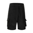 thumbnail image 3 of Tiijoy Toddler Boys Retro Cowboy Cargo Shorts Relaxed Fit Suede Leather Casual Shorts, 3 of 8