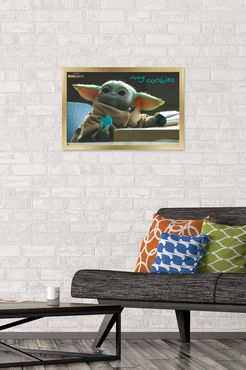 Star Wars: The Mandalorian Season 2 - The Child Cookies Wall Poster, 14.725" x 22.375", Framed
