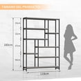 thumbnail image 2 of Librero 5 Niveles, Librero Organizador, Grande libreros Minimalista, Estantería Adecuada para Dormitorio, Oficina, Garaje, Salón, Cocina (Gris), 2 of 4