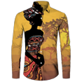 thumbnail image 3 of Camisas de manga larga con botones y estampado 3D de estilo étnico africano para hombres y mujeres, camisetas Dashiki folclóricas personalizadas, ropa vintage para parejas, 3 of 5