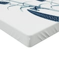 thumbnail image 2 of Ambesonne Flower Fitted Sheet, X-Ray View of a Blossom, Full Size, Teal White, 2 of 3