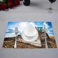 thumbnail image 2 of MKHERT Cool Big Yellow Excavator Placemats Table Mats for Dining Room Kitchen Table Decoration 12x18 inch,Set of 6, 2 of 4