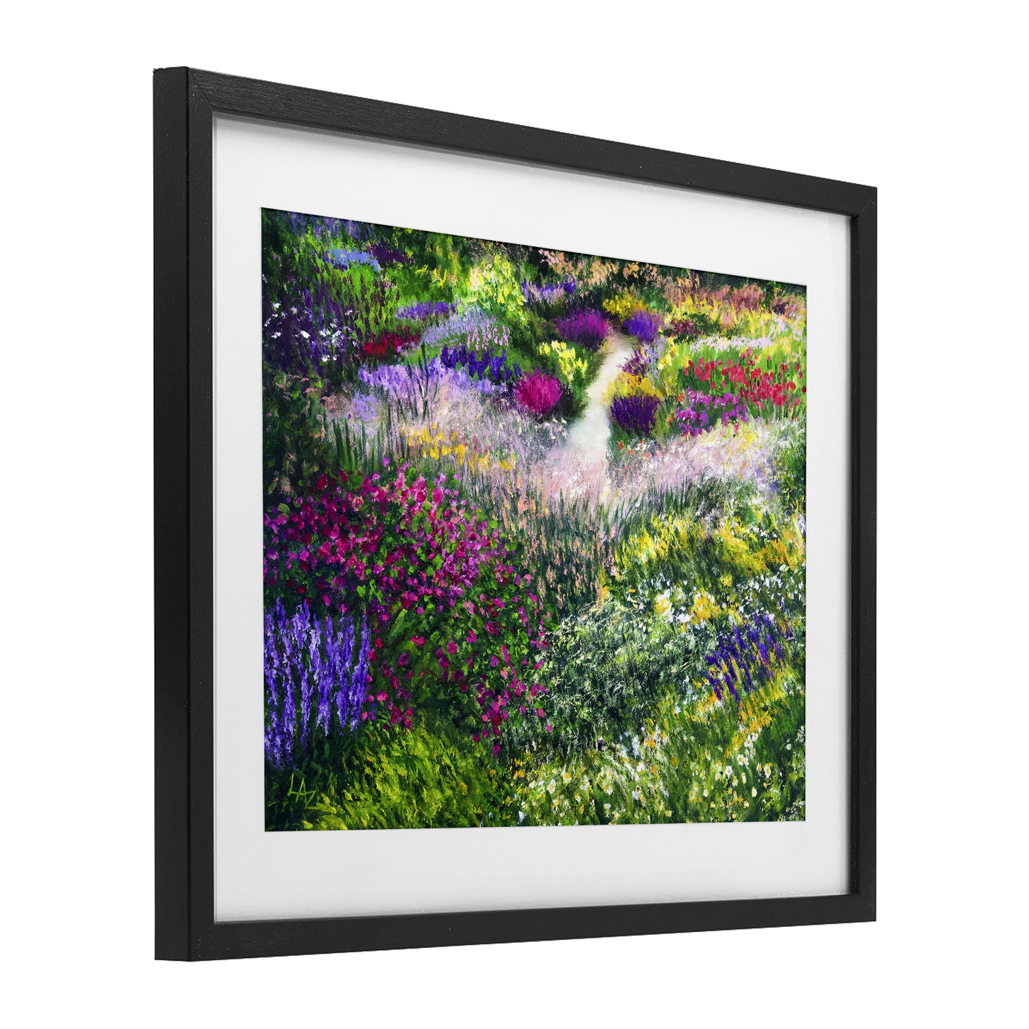 Stupell Industries Breath Of Spring Meadow Black Framed Print Under Glass, design by Lee Ann Zirbes