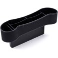 thumbnail image 1 of Caja de almacenamiento para hueco de asiento de coche Caja de almacenamiento universal para coche Organizador de portavasos de cuero PU negro JFHHH pequeña, 1 of 5