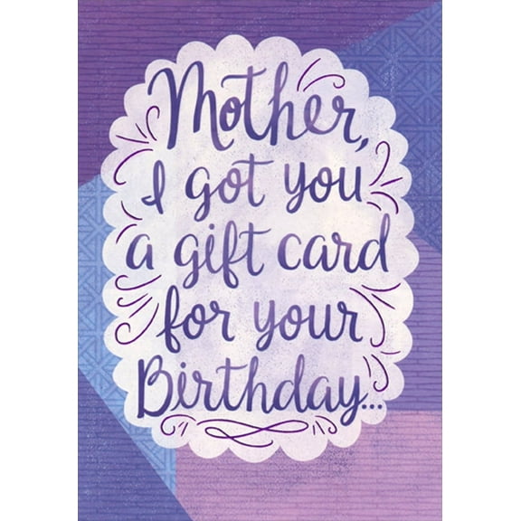 Designer Greetings I Got You a Gift Card Funny / Humorous 3D Pop Up Birthday Card for Mother