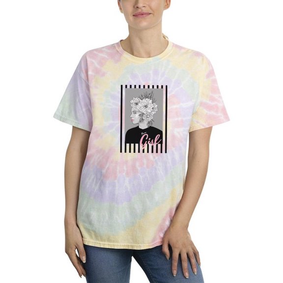 Flower Girl Crown Art Tie Dye Spiral Women -Image by Shutterstock, Female x-Large