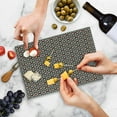 thumbnail image 5 of Geometric Cutting Board, Polygonal Composition with Pixel Art Inspirations Colorful Rhombuses Triangles, Decorative Tempered Glass Cutting and Serving Board, Small Size, Multicolor, by Ambesonne, 5 of 5