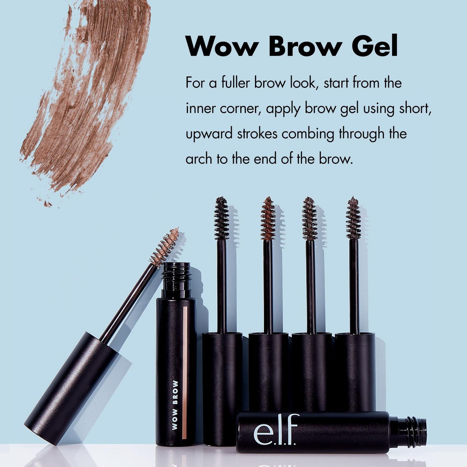 e.l.f. cosmetics Wow Brow Gel, Fiber-infused brow gel, 4g