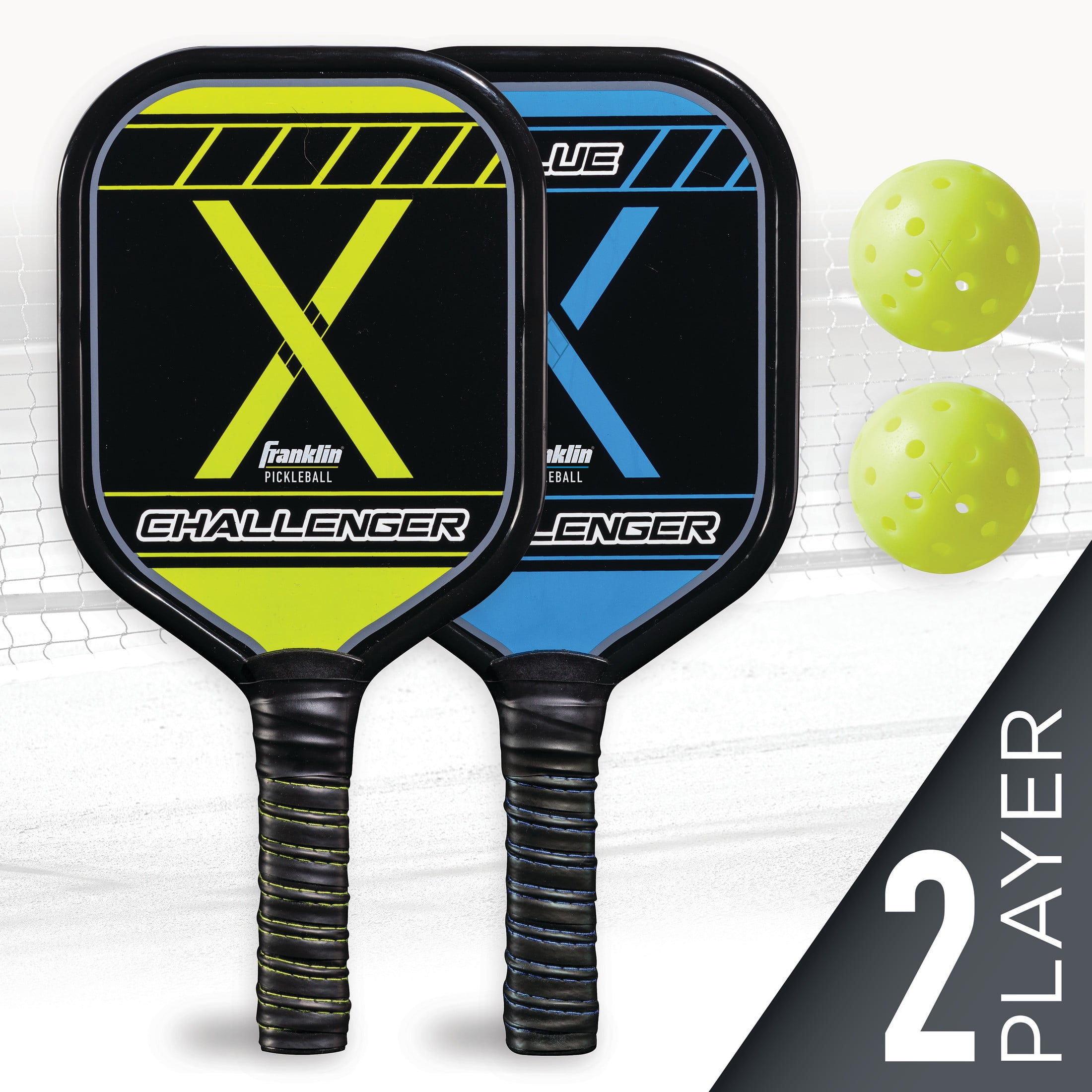 Franklin Sports Pickleball Starter Set - (2) Aluminum Paddles + (2) Ball Set