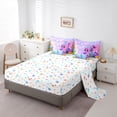 thumbnail image 5 of jejeloiu Cute Mermaid 7-Piece Twin Bedding Sets,Watercolor Letter M Bedding Comforter Set For Kids Girls Reversible, 5 of 8