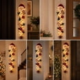 thumbnail image 3 of LOWLHOME Glowing Christmas Door Hanger, Warm LED Lighted Holiday Door Decor with Festive Christmas Design, Cloth Hanging Decoration for Front Door Entryway Porch and Wall, 47.2 in, 3 of 5