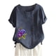 thumbnail image 1 of Camisetas de Manga Corta para Mujeres, Camiseta de Manga Corta Impresa Casual Hecha de 95% Poliéster 5% Spandex para Todas las Estaciones, Camisetas de Manga Corta para Mujeres, 1 of 3