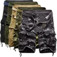 thumbnail image 4 of Pantalones cortos casuales de verano para hombre, pantalones cortos hasta la rodilla con múltiples bolsillos para hombre, pantalones cortos tipo capri para playa, 4 of 5