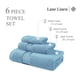 thumbnail image 3 of Juego de toallas de baño LANE LINEN Luxury, 6 piezas, 100% algodón, azul, 3 of 7