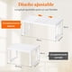 thumbnail image 2 of Organizador de estantes para gabinete, estantes de plástico expandibles para encimera de cocina, despensa y especiero, juego de 2, blanco, 2 of 9