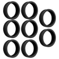thumbnail image 4 of 8 piezas de fundas para ruedas de maletas de equipaje con cancelación de ruido y absorción de impactos, funda protectora de silicona para ruedas, color negro, 4 of 12