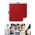 thumbnail image 4 of Red Burlap Texture Cloth Napkins Set of 8 Reusable Dinner Napkins, Farmhouse Vintage Red Cocktail Napkin Washable Table Napkins for Wedding/Holiday Party/Baby Shower 20"x20", 4 of 7