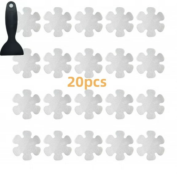 Transparent Non-Slip Bathtub Stickers, 20 PCS Safety Strips Bath Tub Stickers, Appliques Peel Prevent Slipping Grips for Floor Stand