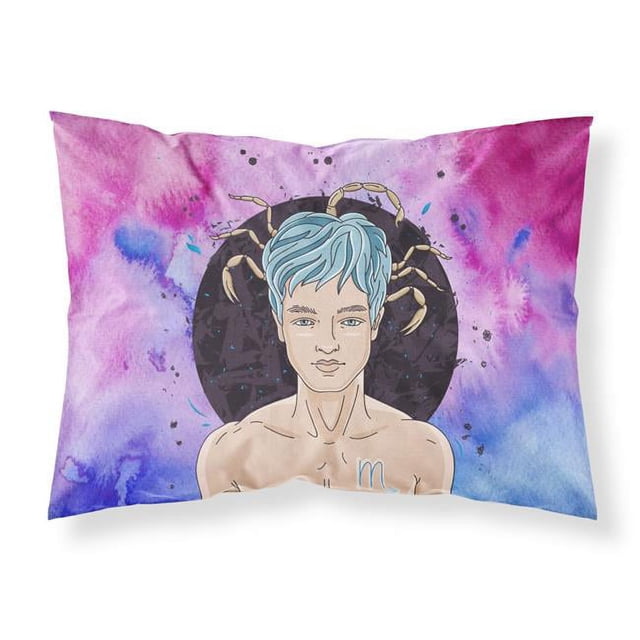 Carolines Treasures BB7324PILLOWCASE Scorpio Zodiac Sign Fabric Standard Pillowcase