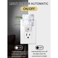 thumbnail image 2 of Night Lights Auto Sensor Watercolor Flower Plug-in LED Nightlights Lamp Dusk to Dawn for Living Room, Bedroom, Bathroom, Hallway, Stairways Home Wall Decor, Gray Floral Plant Night Light, 2 of 9