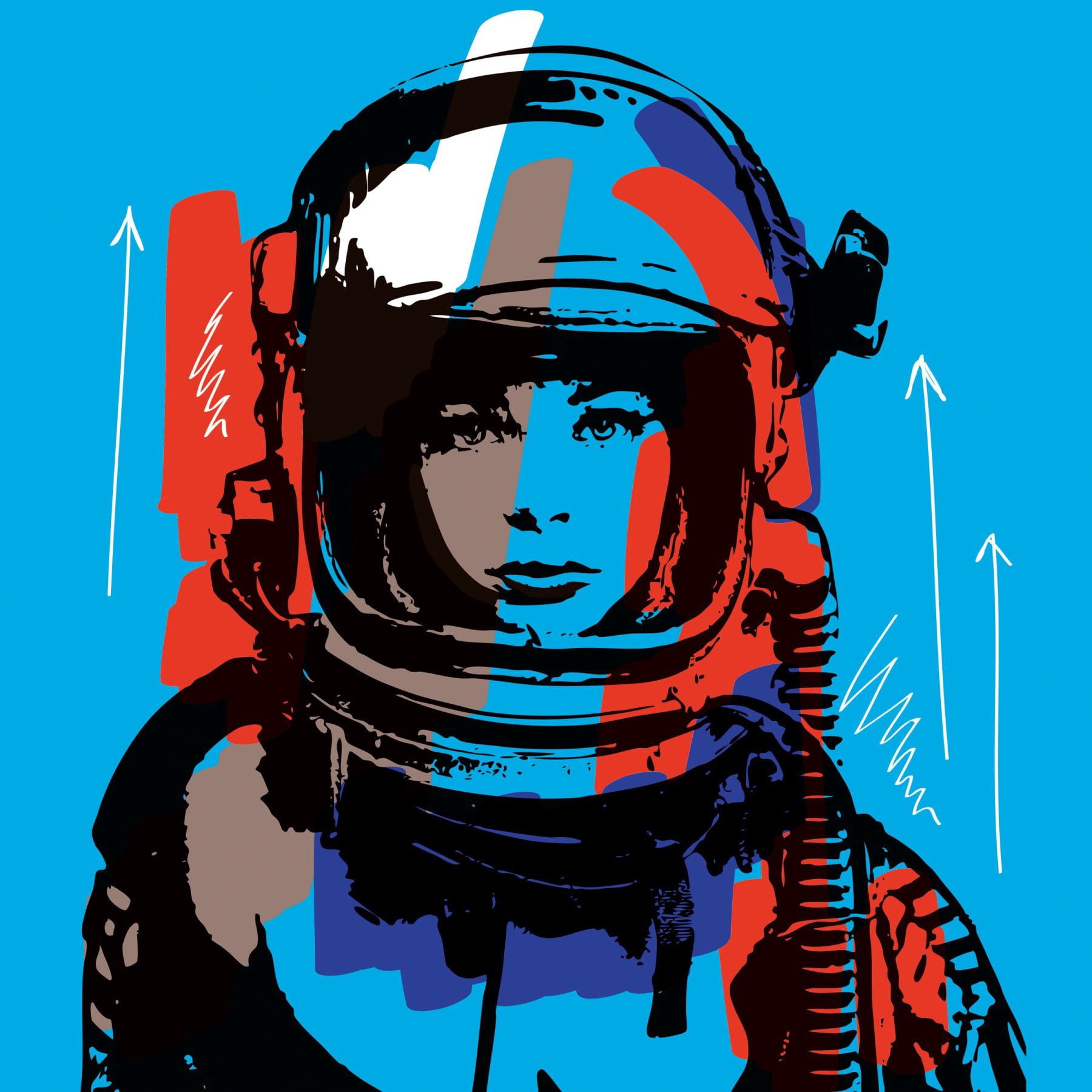 Marmont Hill "Astro III" by Josh Ruggs Painting Print on Wrapped Canvas