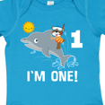 thumbnail image 4 of Inktastic First Birthday 1 Year Old Dolphin Boys or Girls Baby Bodysuit, 4 of 5