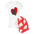thumbnail image 1 of CafePress - Black Pug Heart - Women's Light Pajamas, 1 of 1