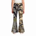 thumbnail image 5 of Grblisyd Girls Camo Pants Flare Leg Kids Camo Maple Leaf Print Pants School Uniform Slacks Preppy Clothes With Button and Pockets, 5 of 6
