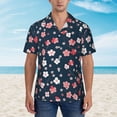 thumbnail image 2 of Disketp Hawaiian Shirts for Men,Cherry Blossoms Print Mens Casual Short Sleeve Button Down Shirts Beach Shirt, 2 of 7