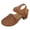 Brown, variant on Women's Low Block Chunky Sandals Flowers Hollow out Comfortable Close Toe Ankle Strap Party Dress Pumps Strappy Buckle Heeled Shoes Blue Size 9
