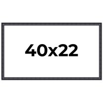 40x22 Frame Black Real Wood Picture Frame Width 1.25 inches | Interior Frame Depth 0.5 inches |