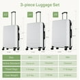 thumbnail image 4 of Blorly Carry on Luggage, 20" Lightweight Hardside Suitcase with TSA Lock, Spinner Wheels, Hard Shell, White, 4 of 8