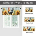 thumbnail image 6 of Farmhouse Curtain Valances for Kitchen Windows Rustic Rooster Snuflower Buffalo Plaid Window Valance for Living Room Bedroom, Kitchen Valance Rod Pocket Window Decor Curtain 54 by 18 in, 1 Panel, 6 of 6